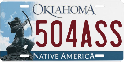 OK license plate 504ASS