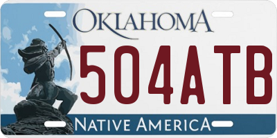 OK license plate 504ATB