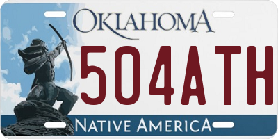 OK license plate 504ATH