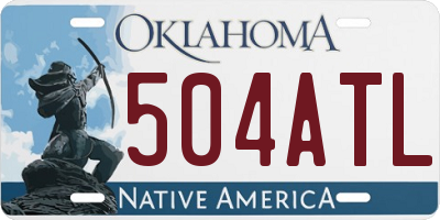 OK license plate 504ATL