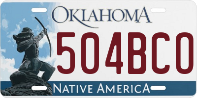 OK license plate 504BCO