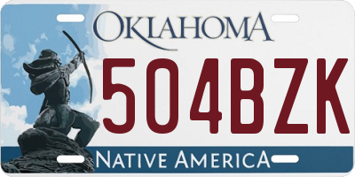 OK license plate 504BZK