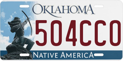 OK license plate 504CCO