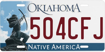 OK license plate 504CFJ