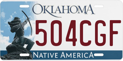 OK license plate 504CGF
