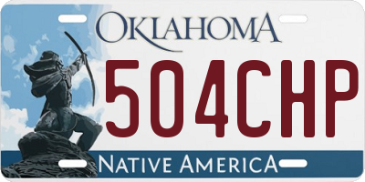 OK license plate 504CHP