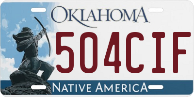 OK license plate 504CIF