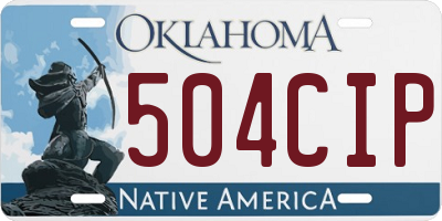 OK license plate 504CIP