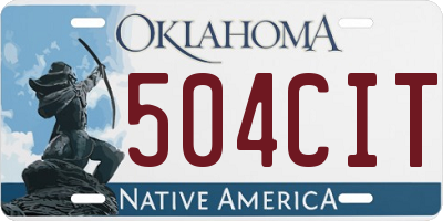 OK license plate 504CIT