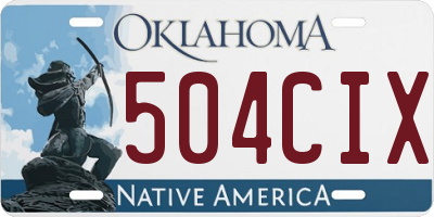 OK license plate 504CIX