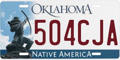 OK license plate 504CJA