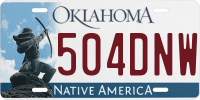 OK license plate 504DNW
