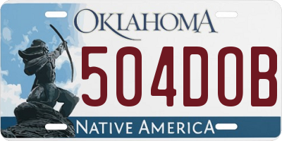 OK license plate 504DOB