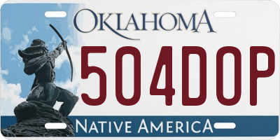 OK license plate 504DOP