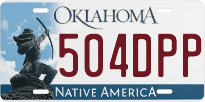 OK license plate 504DPP