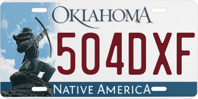OK license plate 504DXF
