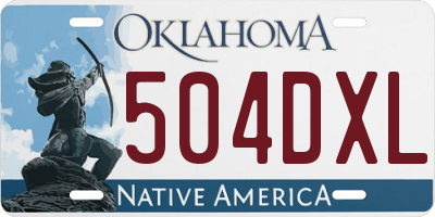 OK license plate 504DXL