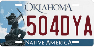 OK license plate 504DYA