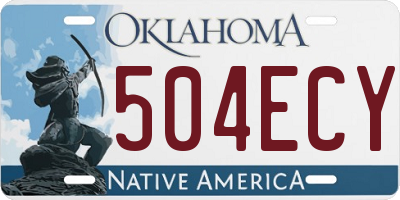 OK license plate 504ECY