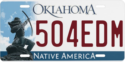 OK license plate 504EDM