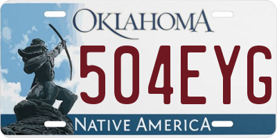 OK license plate 504EYG