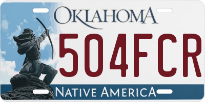 OK license plate 504FCR
