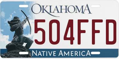 OK license plate 504FFD