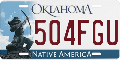 OK license plate 504FGU