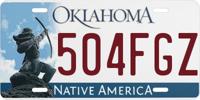 OK license plate 504FGZ