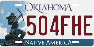OK license plate 504FHE