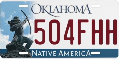 OK license plate 504FHH