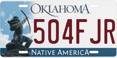 OK license plate 504FJR