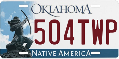 OK license plate 504TWP