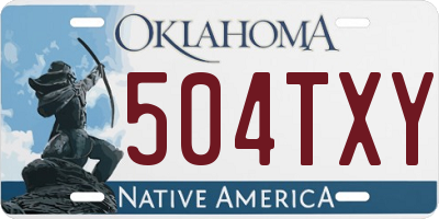 OK license plate 504TXY