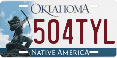 OK license plate 504TYL