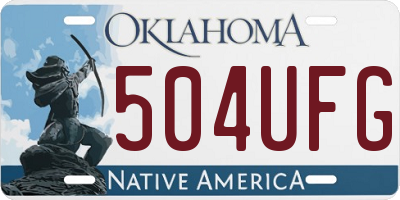 OK license plate 504UFG
