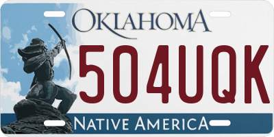 OK license plate 504UQK