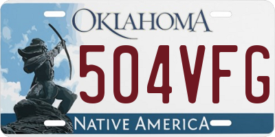 OK license plate 504VFG