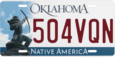 OK license plate 504VQN