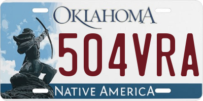 OK license plate 504VRA