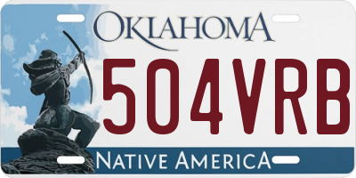 OK license plate 504VRB