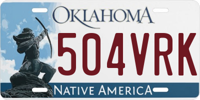 OK license plate 504VRK
