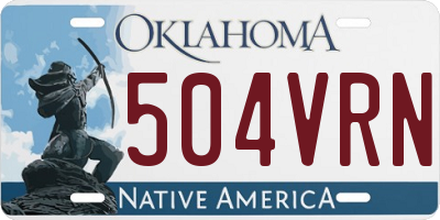 OK license plate 504VRN
