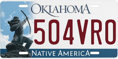 OK license plate 504VRO