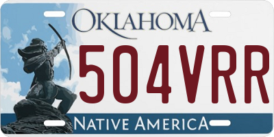 OK license plate 504VRR