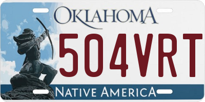 OK license plate 504VRT