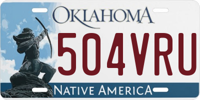 OK license plate 504VRU