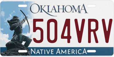 OK license plate 504VRV