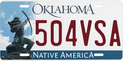 OK license plate 504VSA