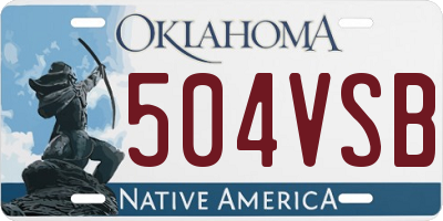OK license plate 504VSB